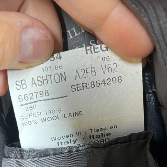 Samuelsohn Harry Rosen SB Ashton Blazer Mens 40R Striped 💯 Wool Made in Canada - Picture 9 of 15